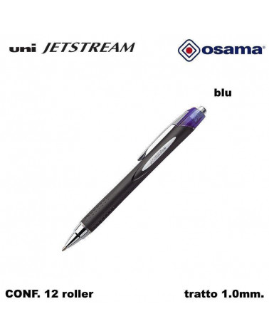 OSAMA ROLLER UNI JETSTREAM 1.0 12PZ. BLU-SCATTO