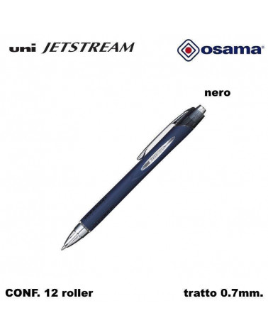 OSAMA ROLLER UNI JETSTREAM 0.7 12PZ. NERO-SCATTO