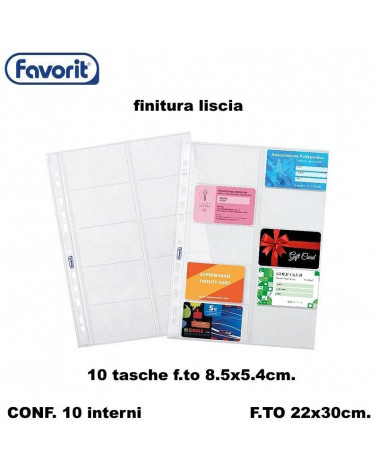 FAVORIT INTERNI PORTA CARDS 10PZ. LISTINO