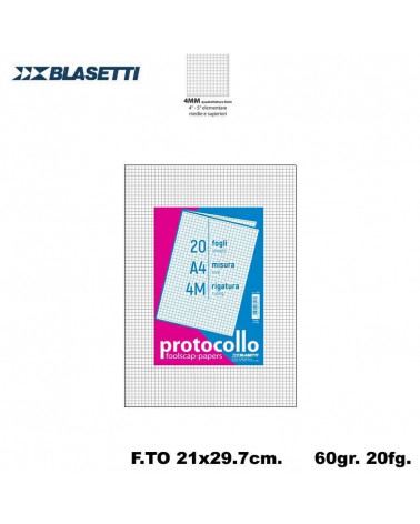BLASETTI PROTOCOLLO 60GR.A4 20FG.4MM 293