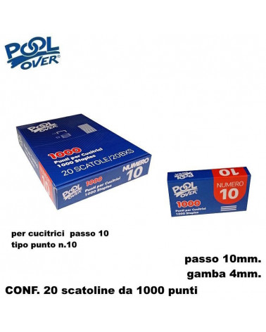 POOL OVER PUNTI P.10 1000P. PER CUCITRICE 10505 [20PZ]