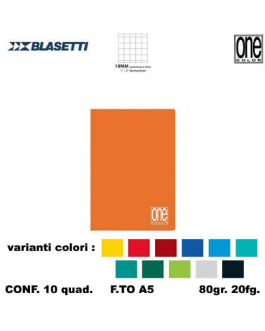 BLASETTI QUADERNO ONE COLOR 80gr.1CM [10PZ]