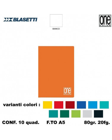 BLASETTI QUADERNO ONE COLOR 80gr.BIANCO [10PZ]