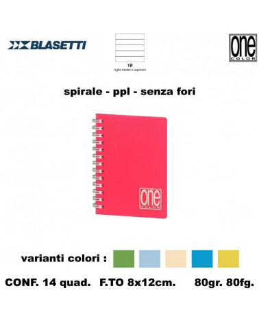 BLASETTI MICROQUAD.SPIRALE A7 NO FORI 80fg.PPL ONE COLOR 1R [14PZ]