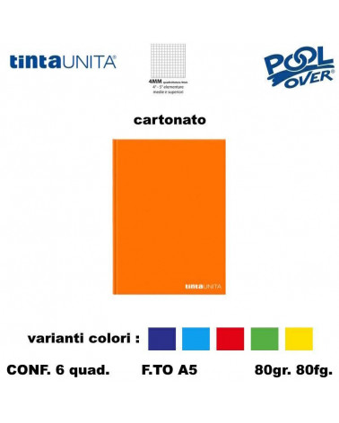 TINTA UNITA QUADERNO CARTONATO 80FG 4MM 98299 [6PZ]