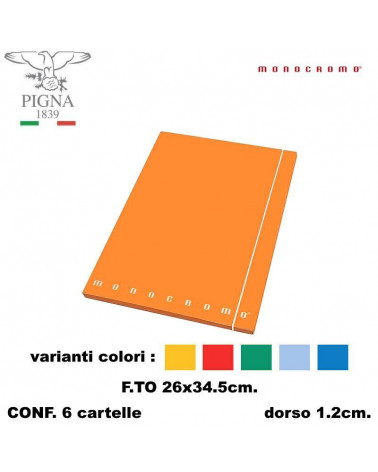MONOCROMO CARTELLA CON ELASTICO A4 D.1,2 [6PZ]