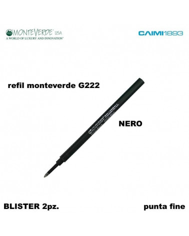 MONTEVERDE REFIL ROLLER NERO FINE BLISTER 2pz.