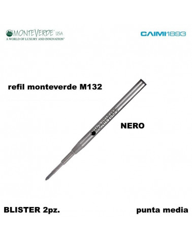 MONTEVERDE REFIL SFERA NERO MEDIO BLISTER 2pz.
