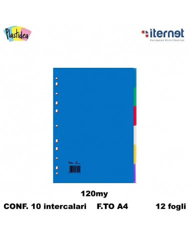 ITERNET INTERCALARE A4 12TASTI PPL [10PZ]