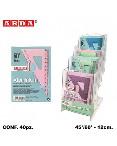 ARDA SQUADRINE ALLUMINIO FROST 12cm. [40PZ]