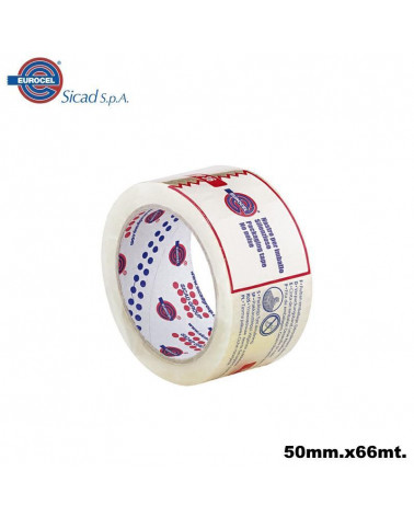 EUROCEL NASTRO ADESIVO 50X66 BLISTER 1PZ.TRASPARENTE