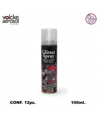 GLITTER SPRAY ARGENTO 100ML.[12PZ]