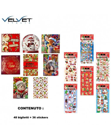 VELVET ESP 36 STICKERS + 48 BIGLIETTI NATALE