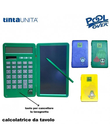 TINTA UNITA ZOO CALCOLATRICE CON LAVAGNETTA LCD