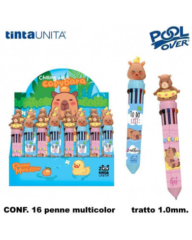 TINTA UNITA CAPIBARA ESP 16 PENNA MULTICOLOR 1,0