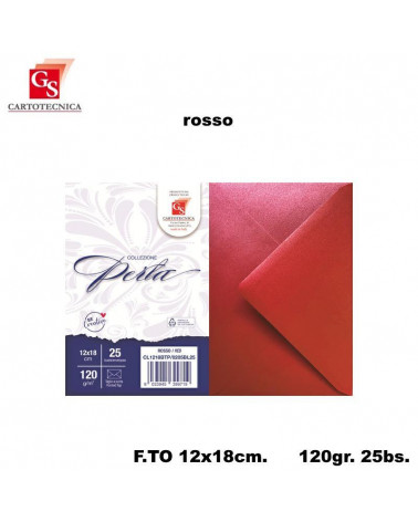 GS BUSTE PERLA ROSSO 25PZ.120GR.12X18 TP