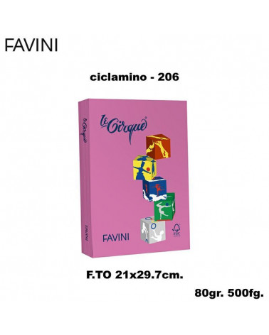FAVINI CARTA A4 80gr.500fg.LE CIRQUE CICLAMINO-FORTE-FOTOCOPIE