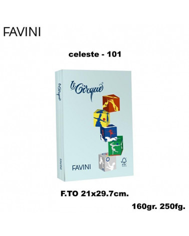 FAVINI CARTA A4 160gr.250fg.LE CIRQUE CELESTE-TENUE-FOTOCOPIE