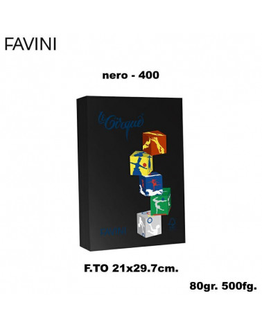 FAVINI CARTA A4 80gr.500fg.NERO-FORTE-FOTOCOPIE