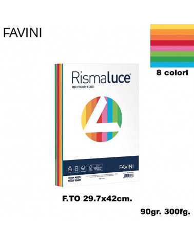 FAVINI RISMALUCE MIX A3 90gr.300fg.ASSORTITA-FOTOCOPIE