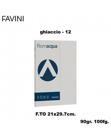 FAVINI RISMACQUA SMALL A4 90gr.100fg.GHIACCIO-FOTOCOPIE