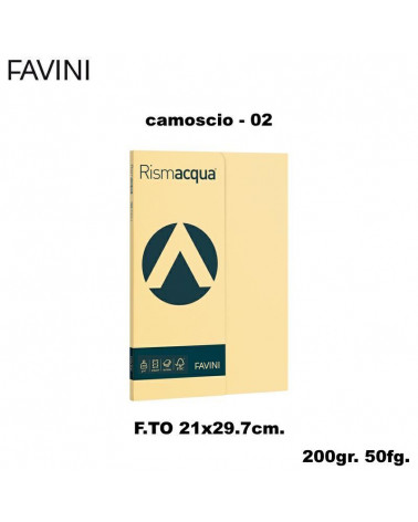 FAVINI RISMACQUA SMALL A4 200gr.50fg.CAMOSCIO-FOTOCOPIE