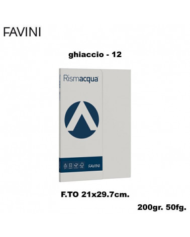 FAVINI RISMACQUA SMALL A4 200gr.50fg.GHIACCIO-FOTOCOPIE