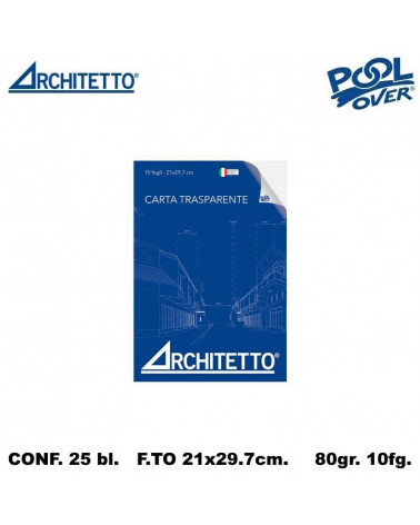ARCHITETTO BLOCCO LUCIDO 21X29.7 10FG. 43830 [25PZ]