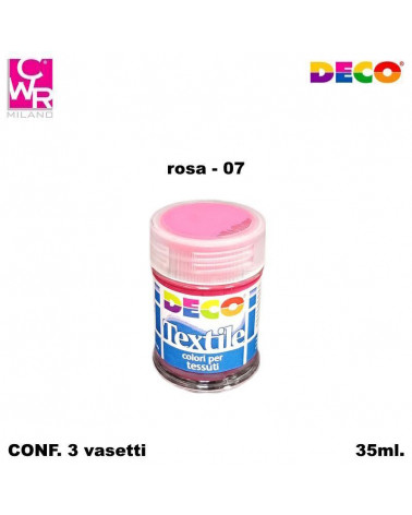 CWR COLORE PER STOFFA FLACONE ROSA 07 35ml. [3PZ]