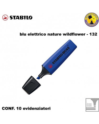 STABILO BOSS NATURE WILDFLOWER BLUELETTRICO 132-EVIDENZIATORE [10PZ]