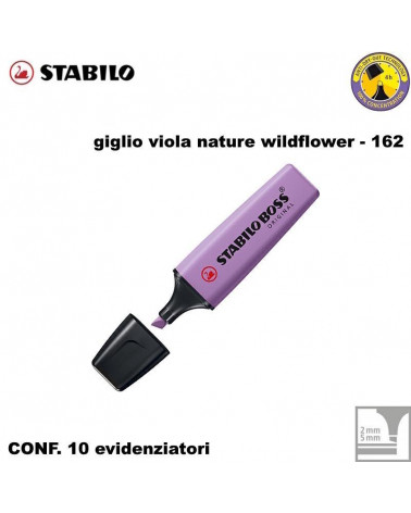 STABILO BOSS NATURE WILDFLOWER GIGLIO VIOLA 162-EVIDENZIATORE [10PZ]