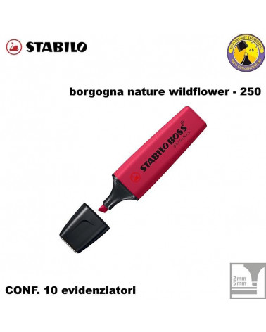 STABILO BOSS NATURE WILDFLOWER BORGOGNA 250-EVIDENZIATORE [10PZ]