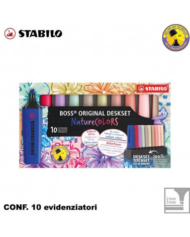 STABILO BOSS NATURE COLORS WILDFLOWER 10col.EVIDENZIATORE