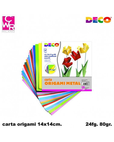 CWR CARTA ORIGAMI METAL 24fg. 14x14cm.