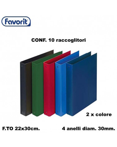 FAVORIT RACCOGLITORE 22X30 030 4 ANELLI 10PZ.