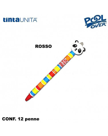 TINTA UNITA ZOO PENNA SCATTO CANCELLABILE ROSSO [12PZ]
