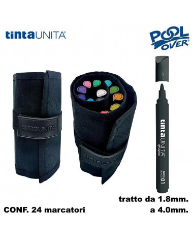 TINTA UNITA ART MARKER ROTOLO URAMAKI 24col.