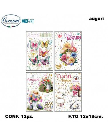 CECAMI BIGLIETTI TANTI AUGURI 00214 [12PZ]