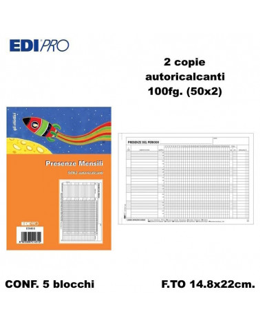 EDIPRO PRESENZE MENSILI 14.8x22 2C. E5143C [5PZ]