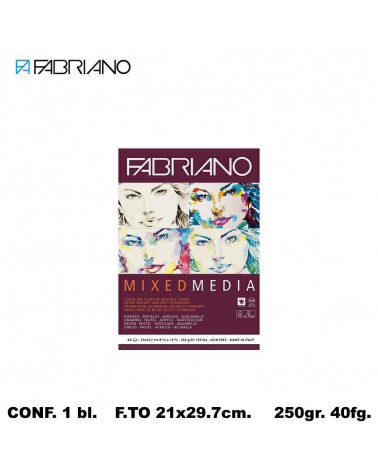 FABRIANO MIXED MEDIA 21X29,7 250G.