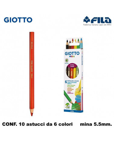 GIOTTO PASTELLO MEGA 6col. [10PZ]