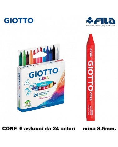 GIOTTO PASTELLO CERA 24COL. [6PZ]