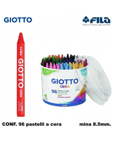 GIOTTO PASTELLO CERA BARATTOLO 96PZ.
