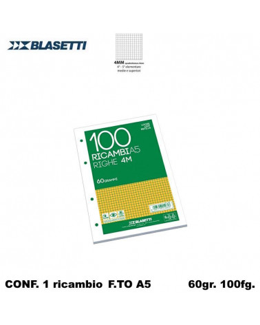 BLASETTI RICAMBI A5 100FG.60GR.4MM  1209