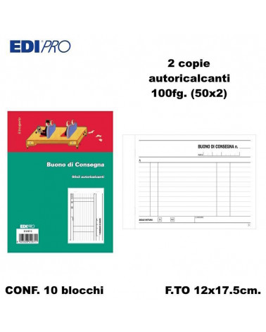 EDIPRO BUONO DI CONSEGNA 12x17.5 2C. E5197C [10PZ]