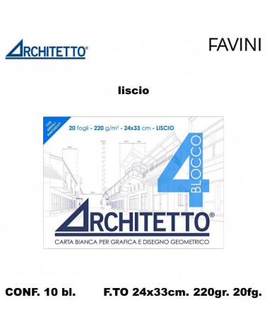 ARCHITETTO BLOCCO 4 24X33 20FG. LISCIO DISEGNO 44670 [10PZ]