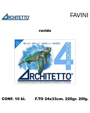 ARCHITETTO BLOCCO 4 24X33 20FG. RUVIDO DISEGNO 44671 [10PZ]