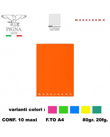 MONOCROMO MAXI FLUO 80GR.4MM [10PZ]