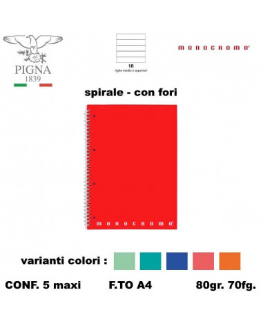 MONOCROMO MAXI SPIRALE FORI 1R [5PZ]