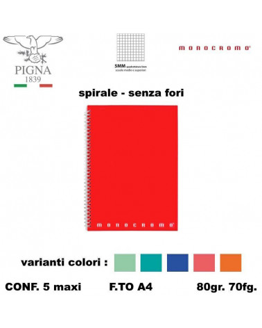 MONOCROMO MAXI SPIRALE NO FORI 5MM [5PZ]